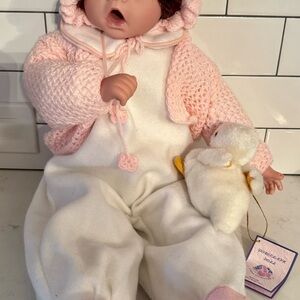 Charming Baby Doll with Pink Sweater and Duck Toy FROM THE J.MISA COLLECTION